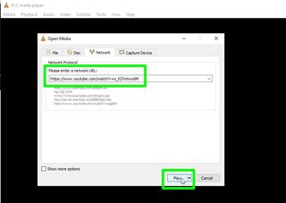 how to download YouTube videos - vlc paste network url